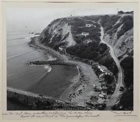 Aerial view of Dana Point coastline, 1979